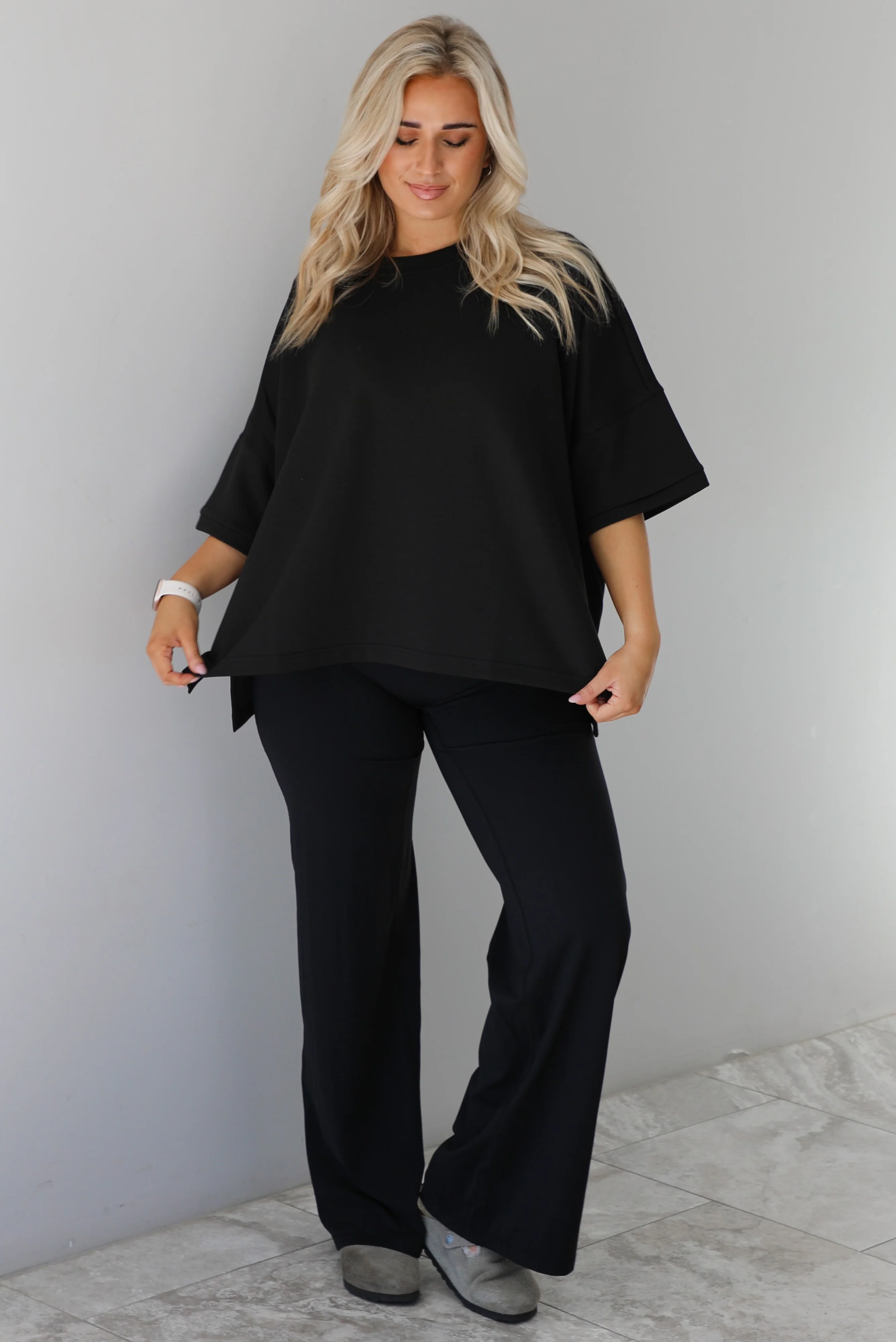 Dressed Down Oversized Tee: Black - Image 3