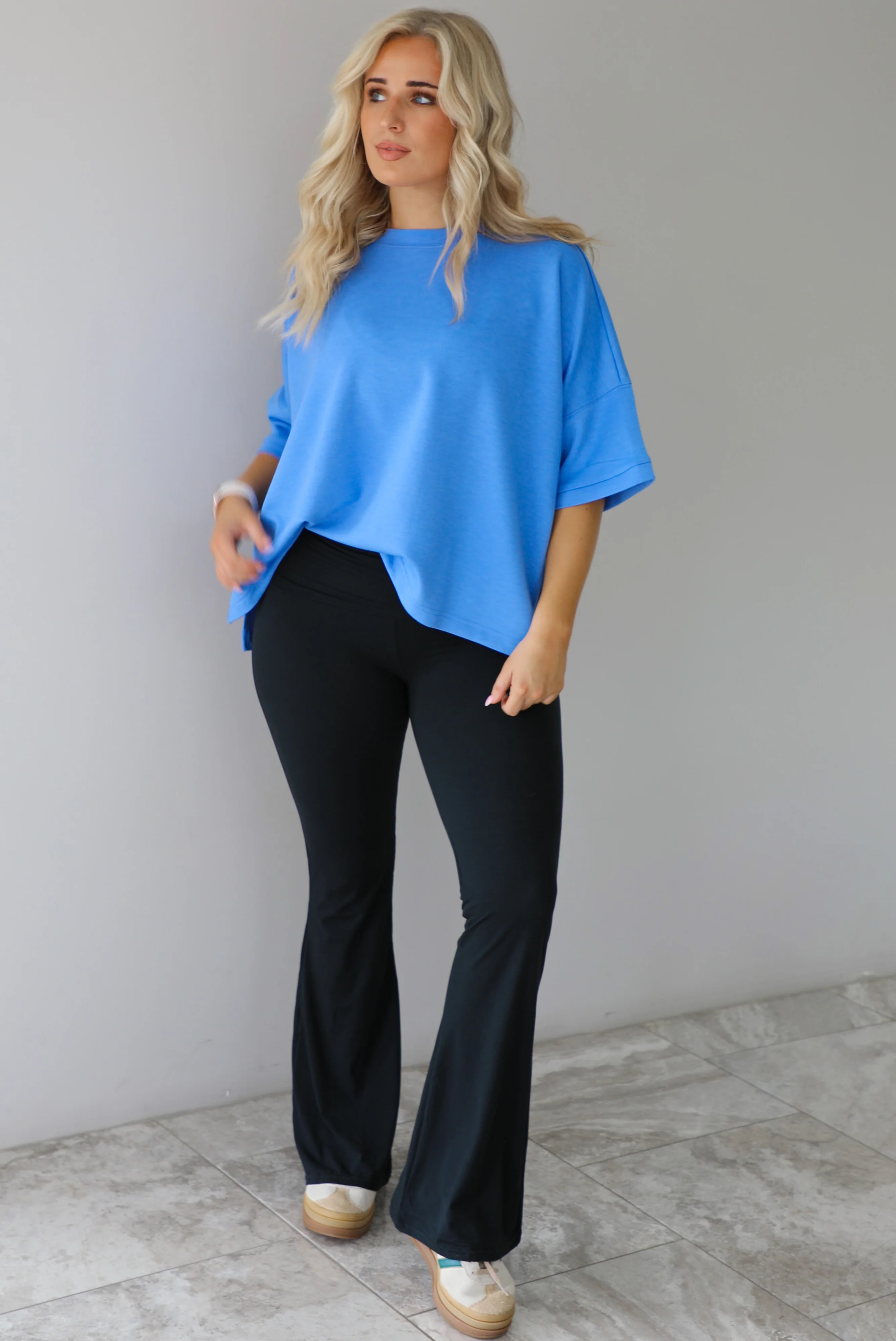 Dressed Down Oversized Tee: Blue - Image 3