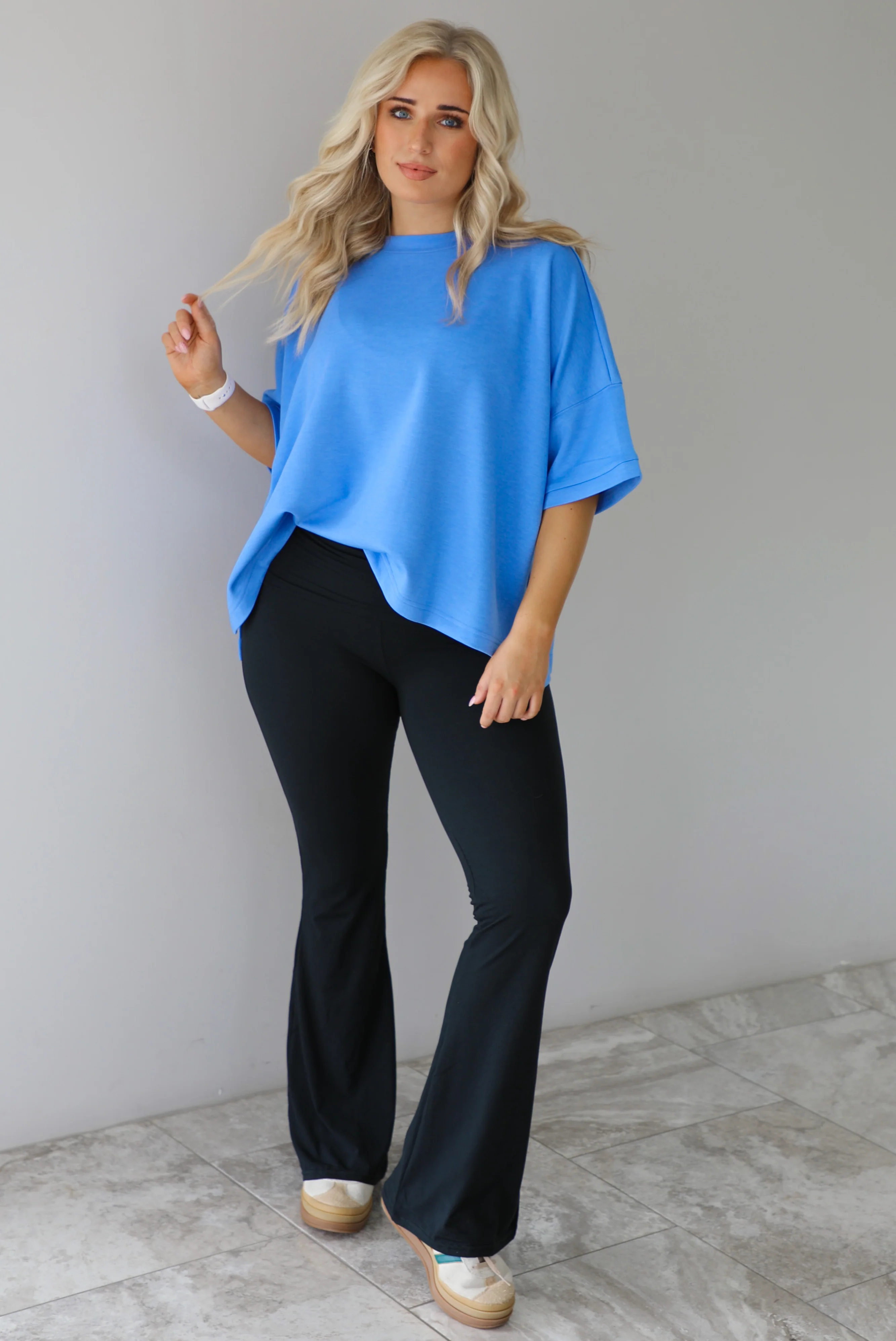 Dressed Down Oversized Tee: Blue - Image 5