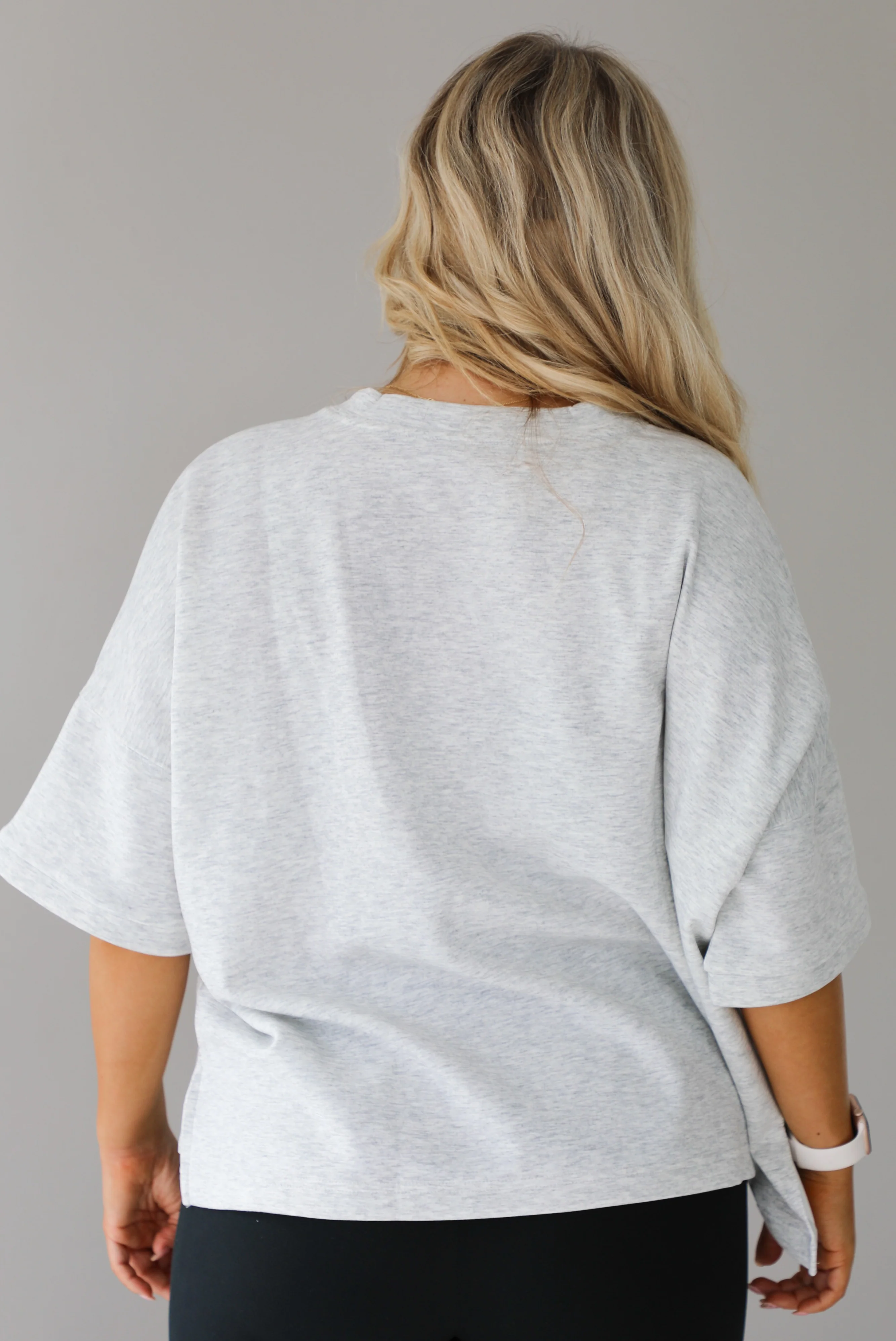 Dressed Down Oversized Tee: Heather Grey - Image 6