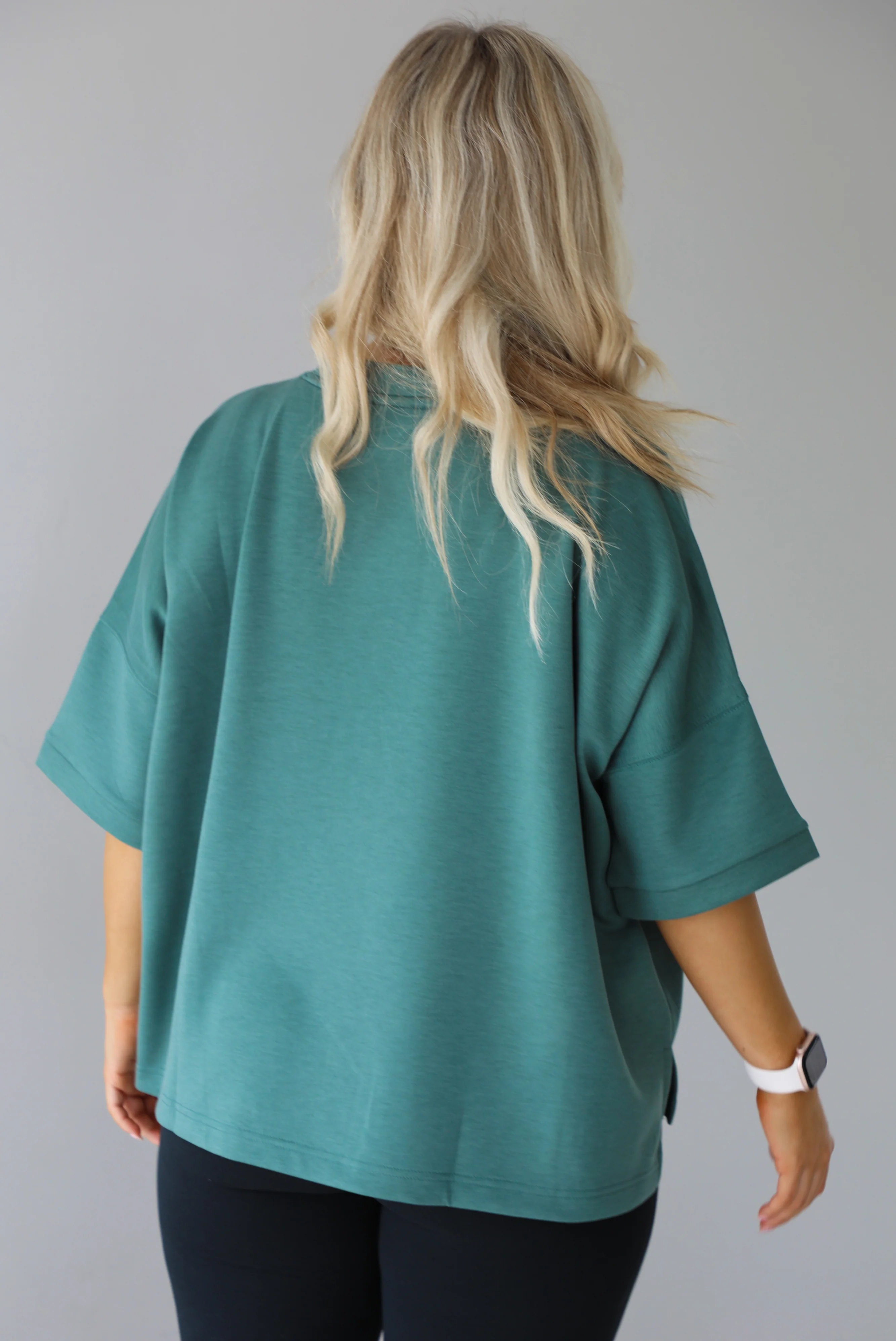 Dressed Down Oversized Tee: Teal - Image 7
