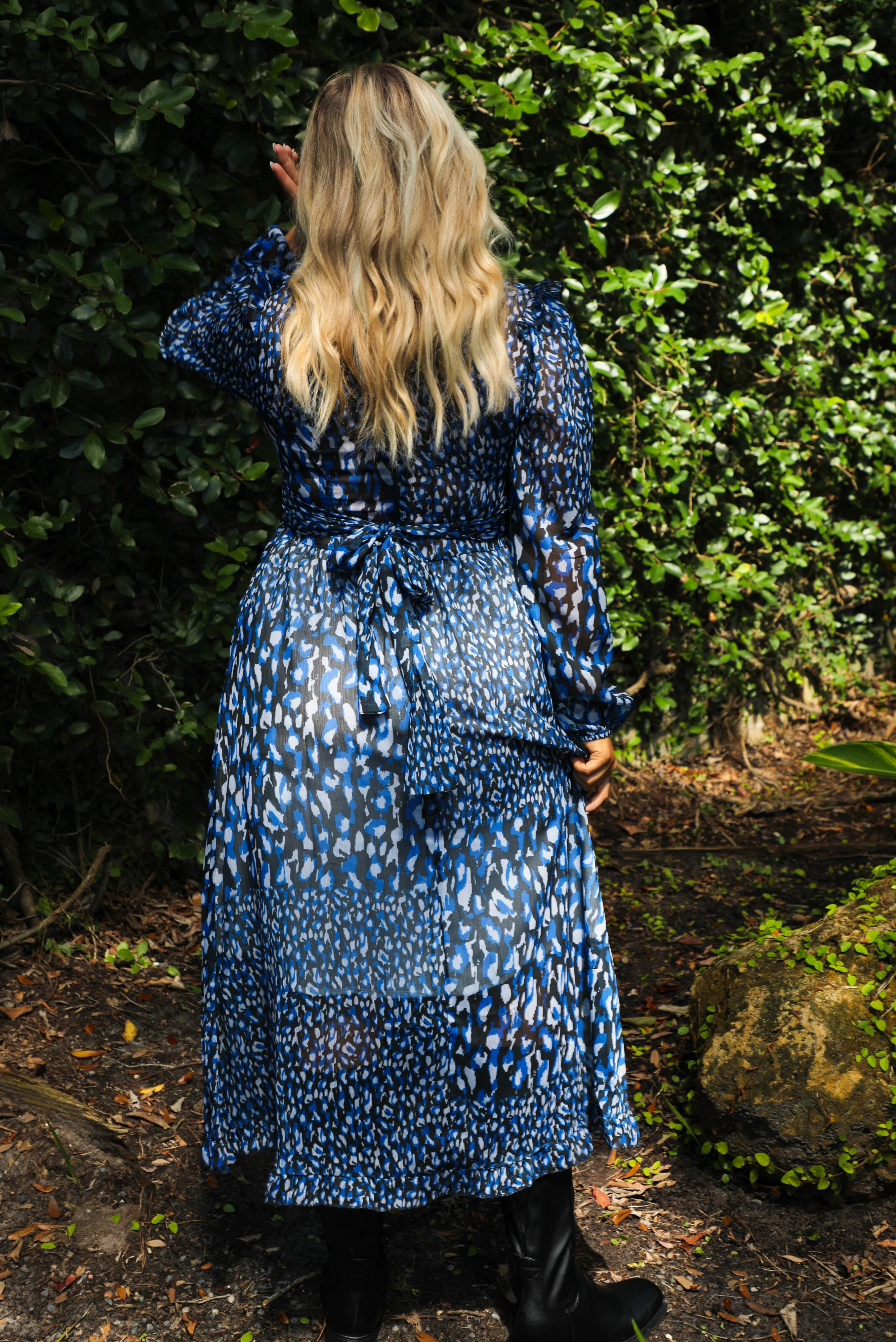 Easy Like This Maxi Dress: Blue/Multi - Image 4