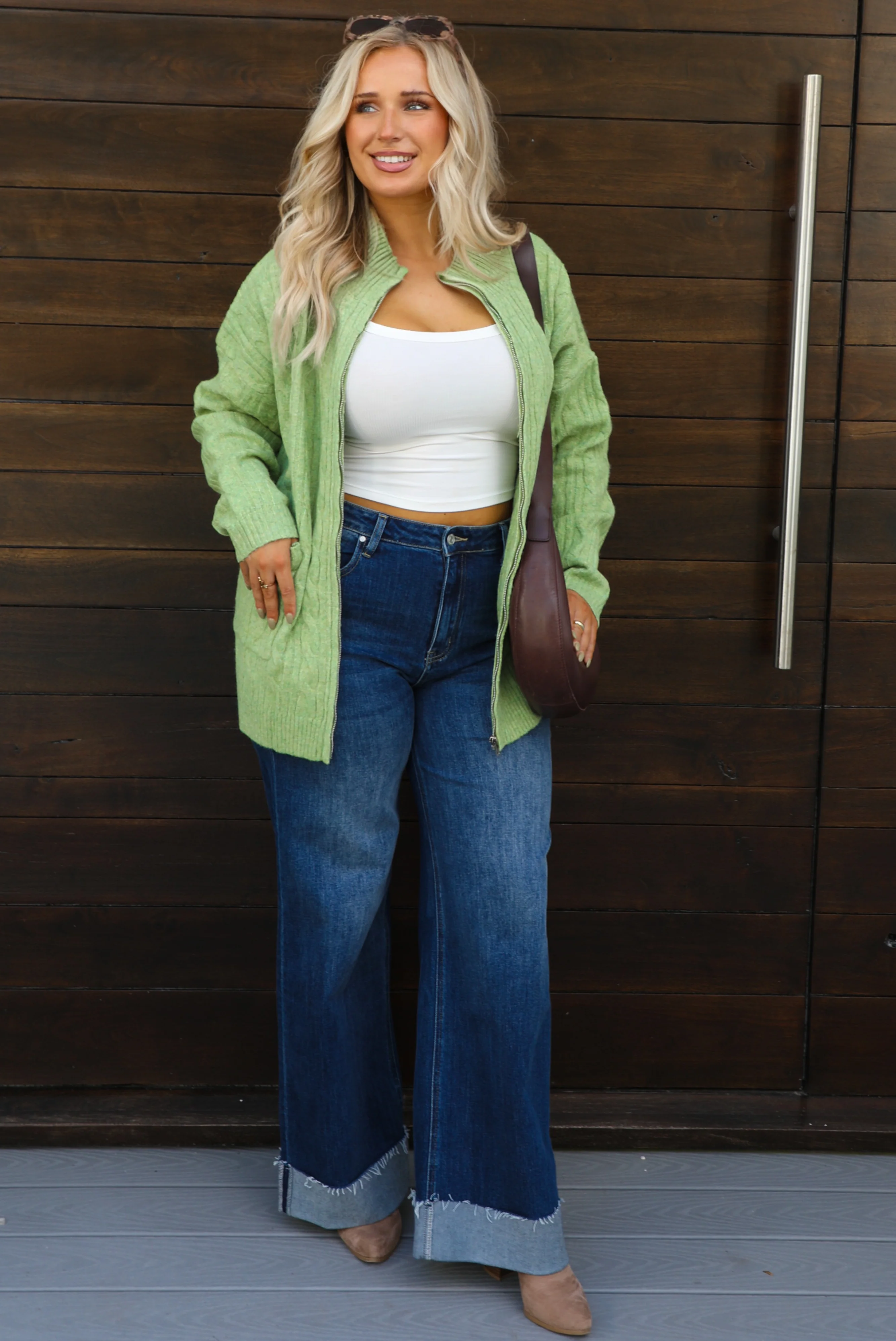 Everything You Need Cardigan: Green - Image 11