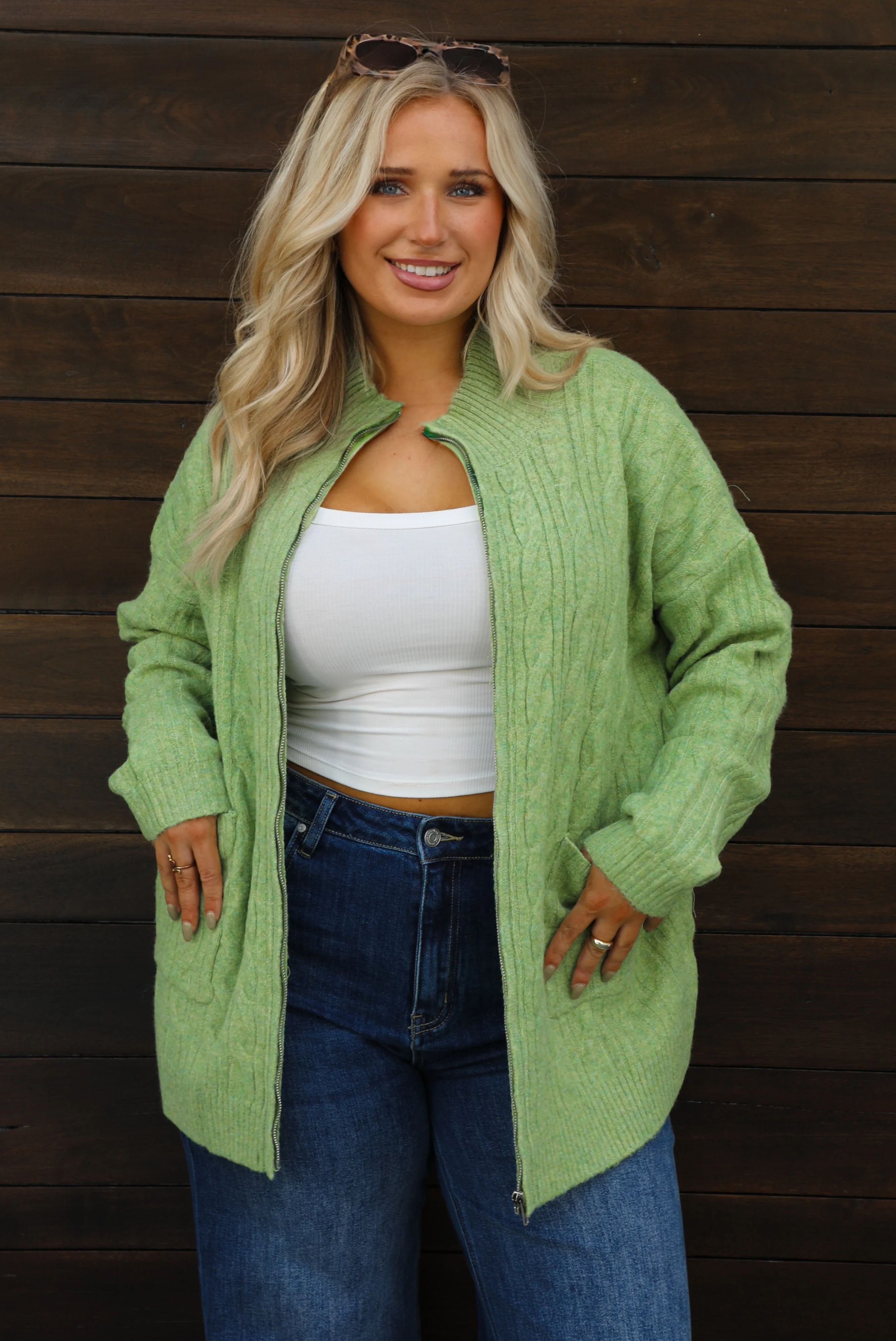 Everything You Need Cardigan: Green - Image 13