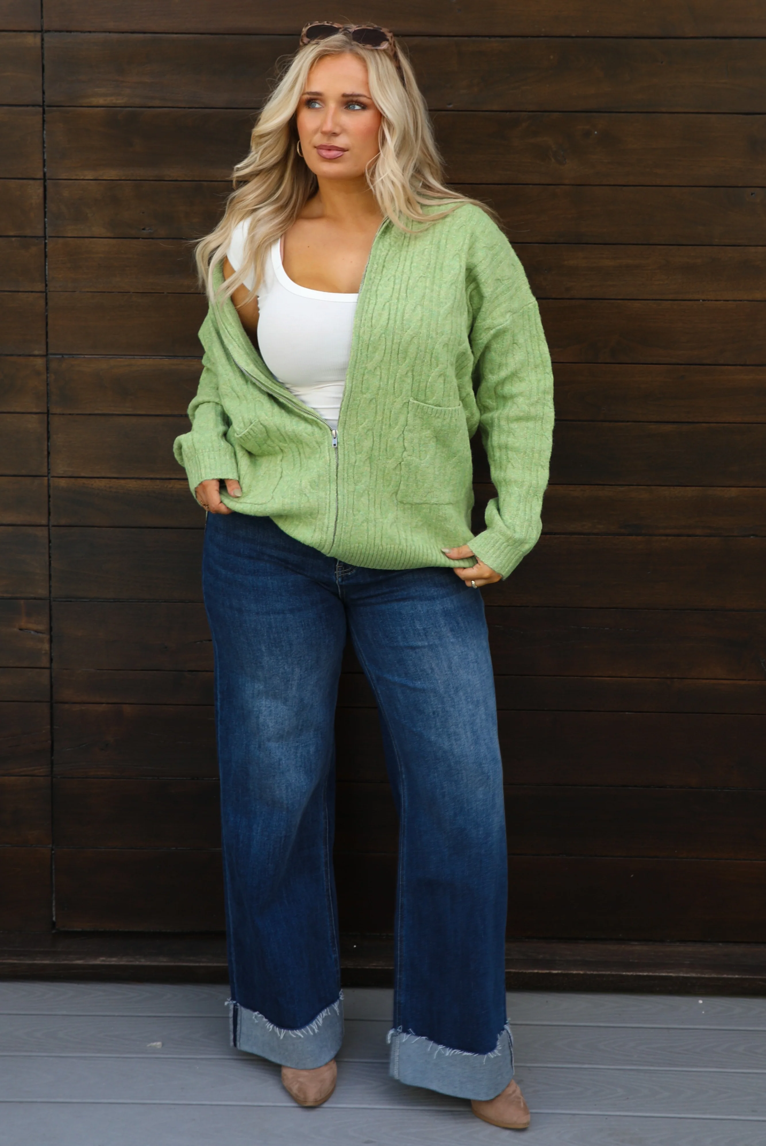 Everything You Need Cardigan: Green - Image 14