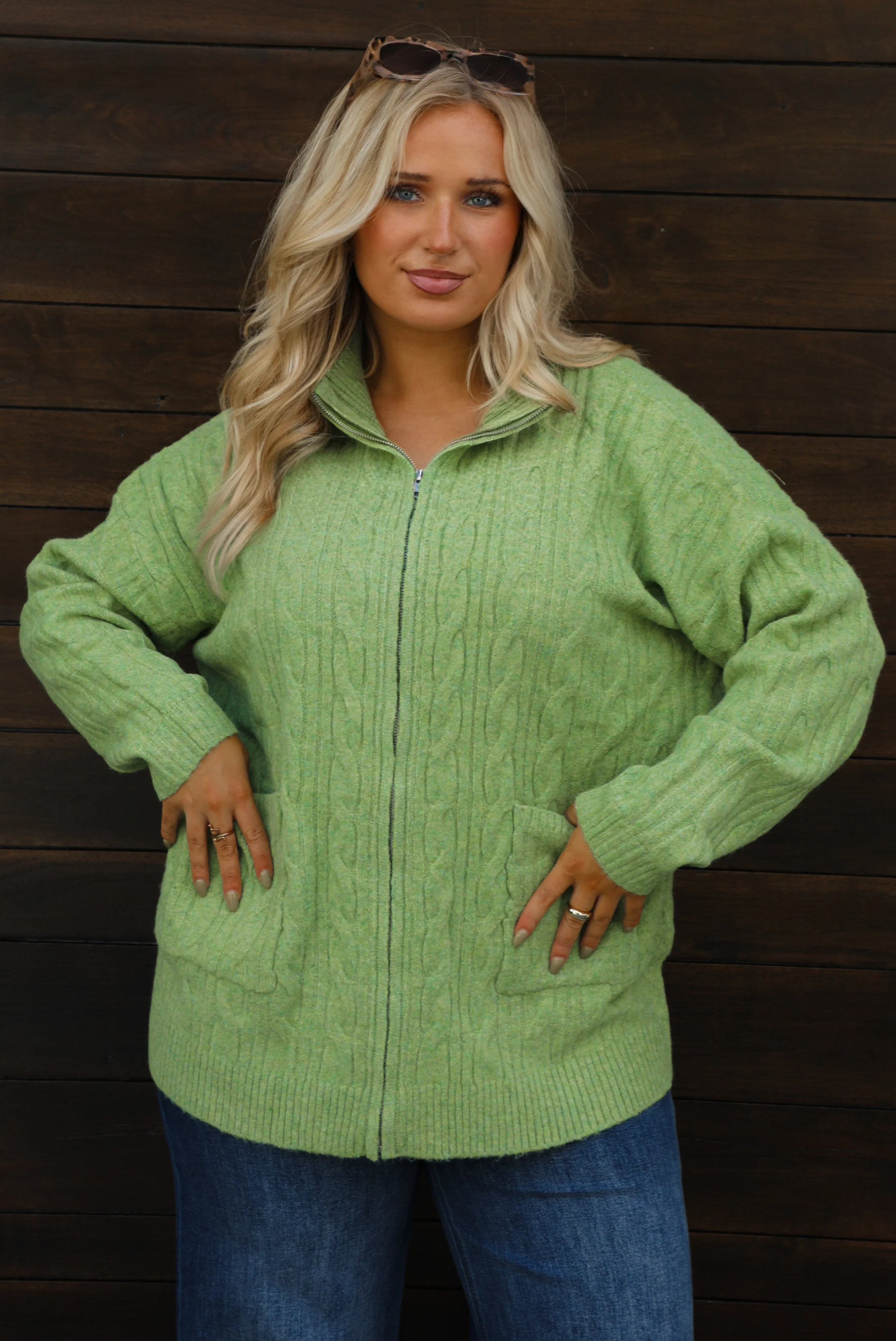 Everything You Need Cardigan: Green - Image 15