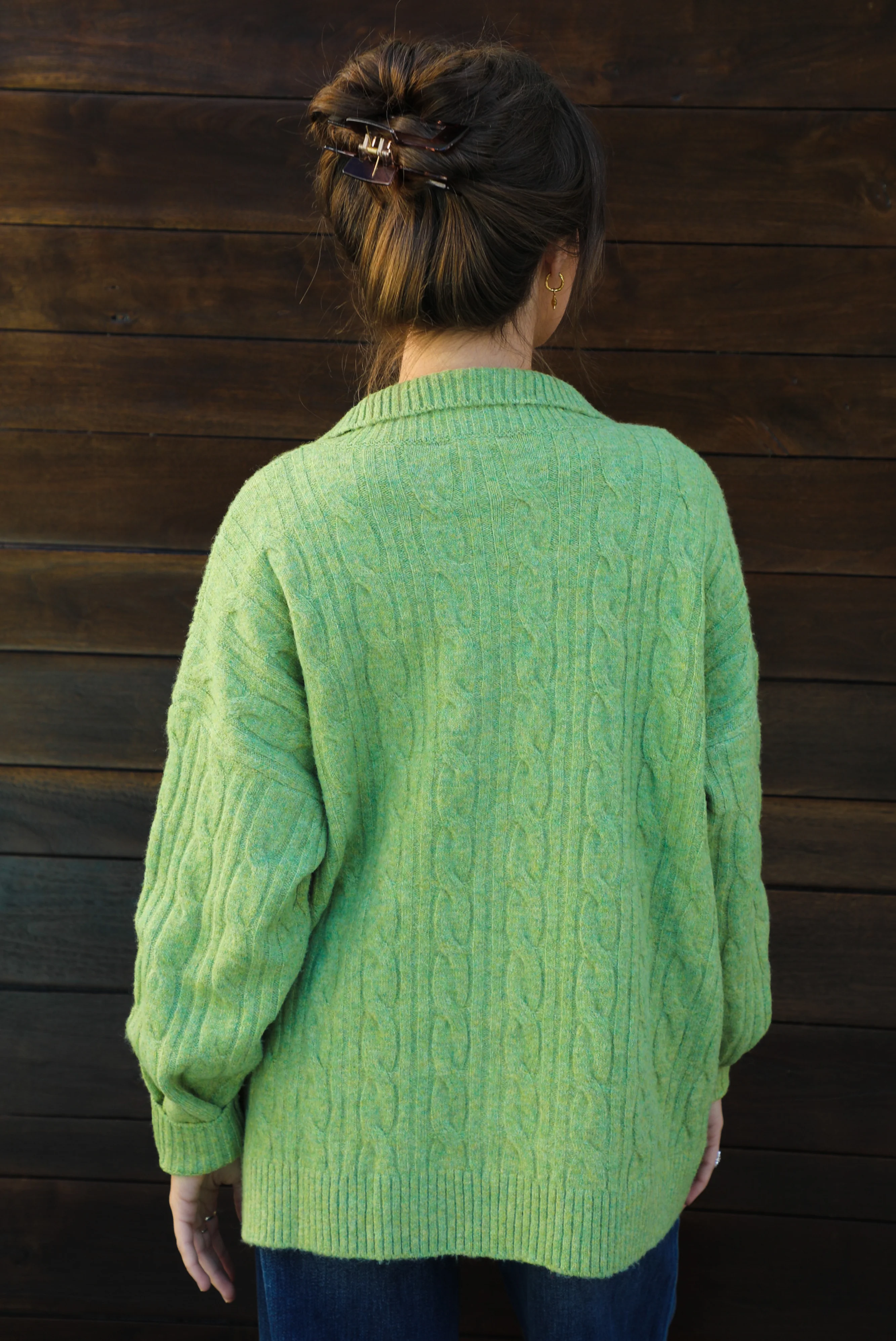 Everything You Need Cardigan: Green - Image 7