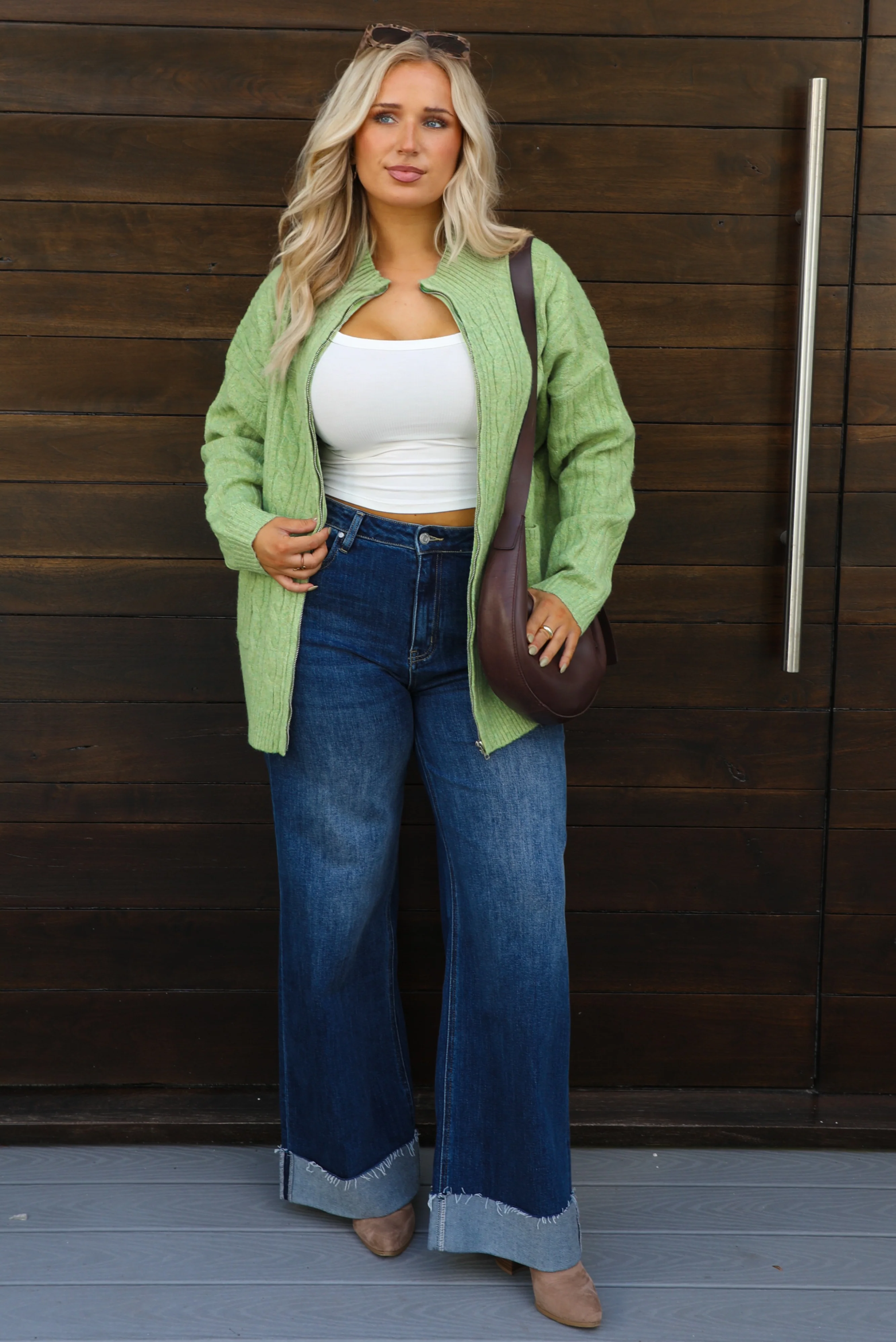 Everything You Need Cardigan: Green - Image 8