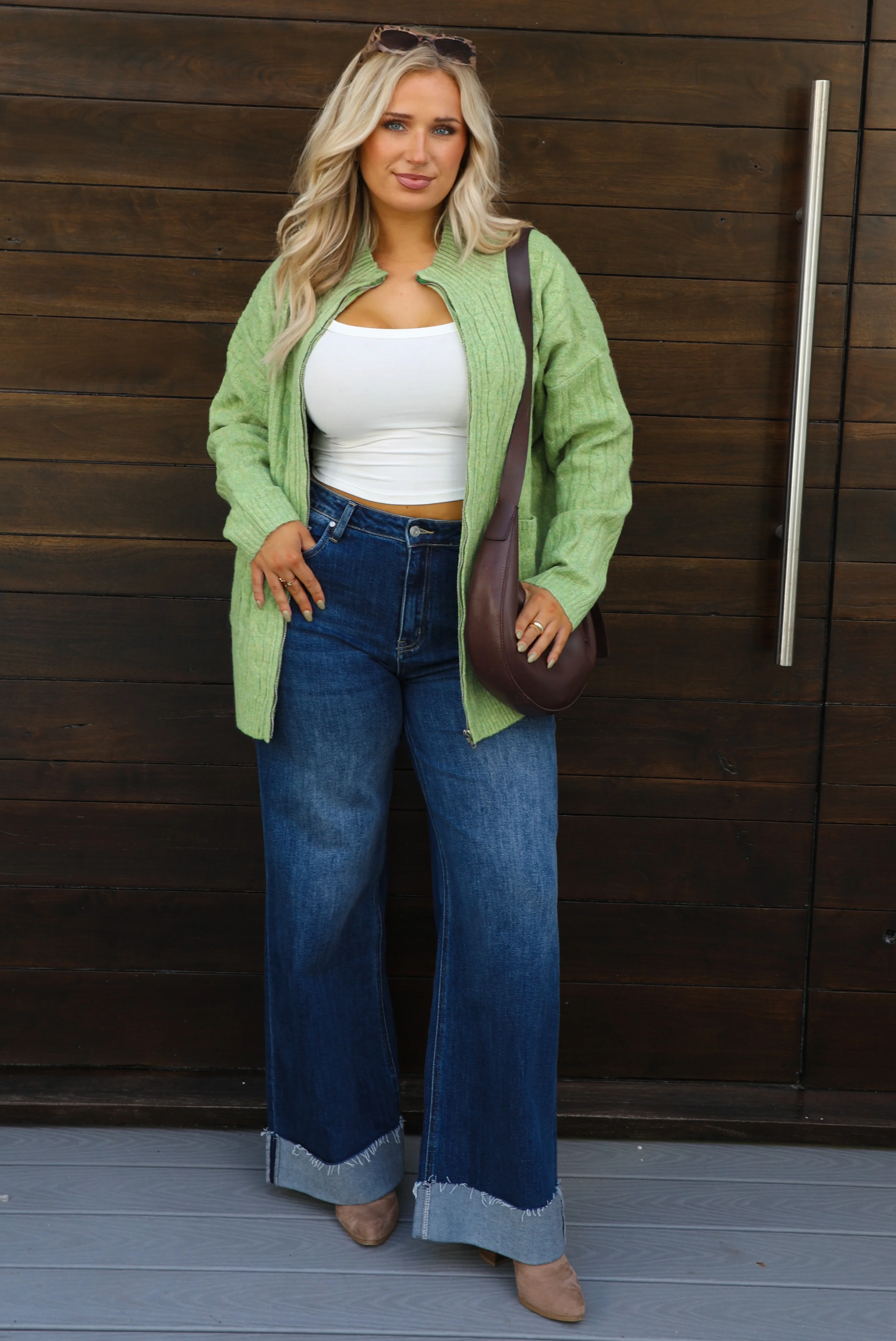 Everything You Need Cardigan: Green - Image 9