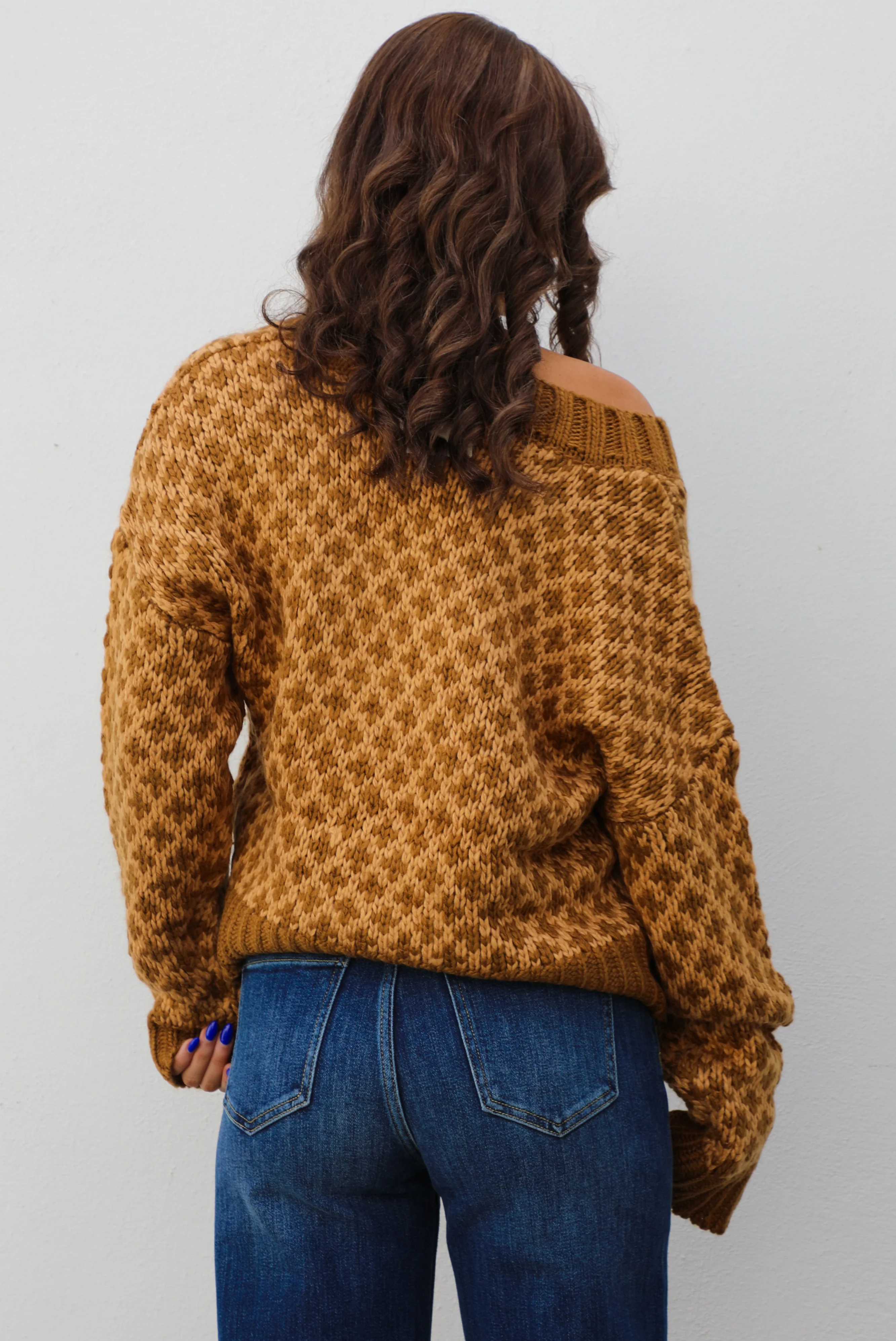 Here & There Sweater: Brown/Tan - Image 7