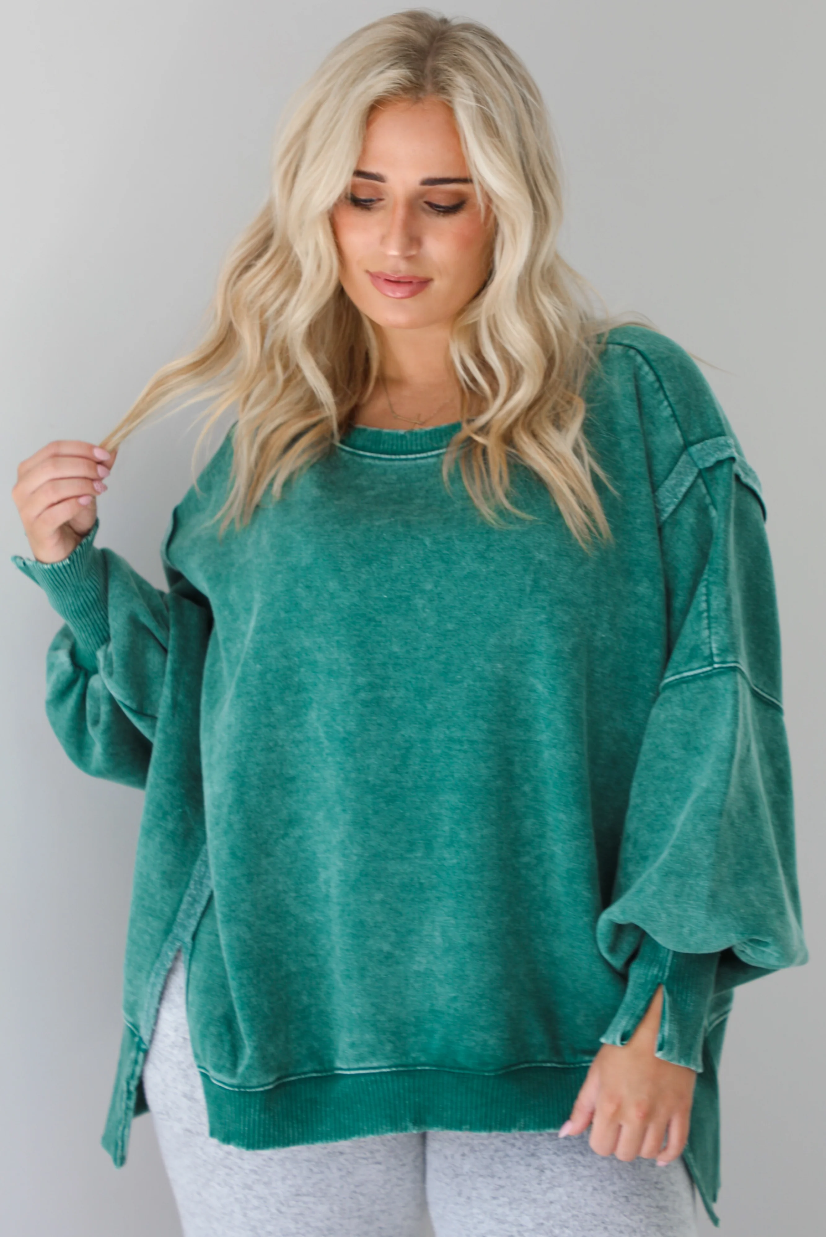 Simple Comforts Sweater: Green - Image 4