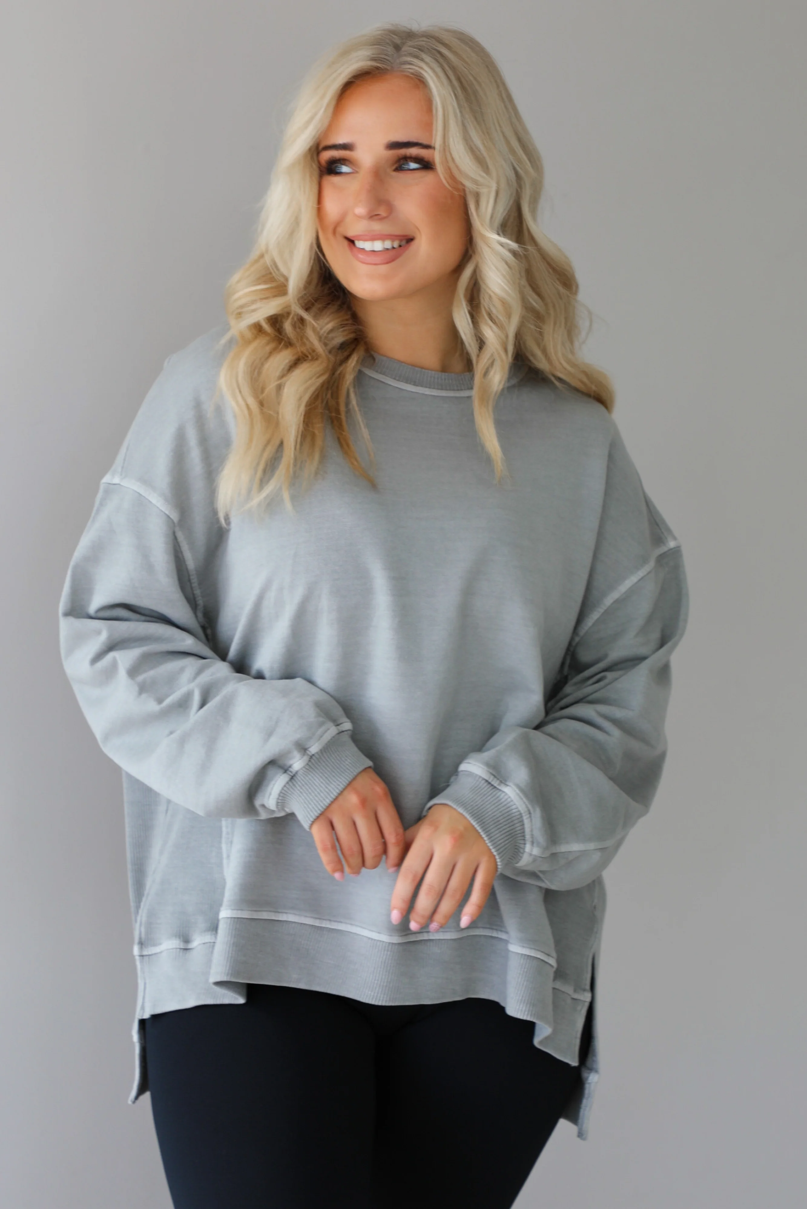So Comfy Sweater: Grey - Image 6