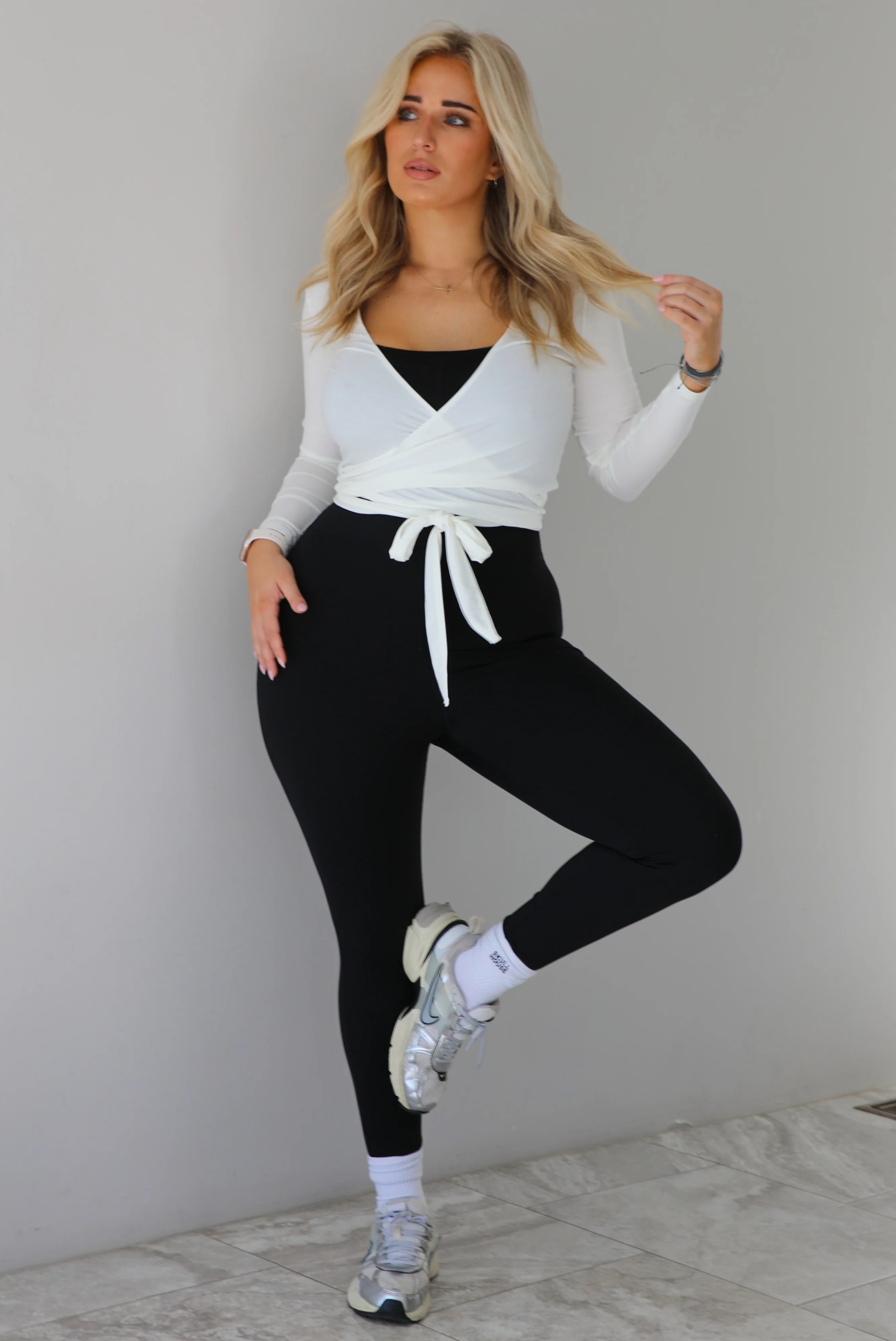 To The Ballet Wrap Top: White - Image 4