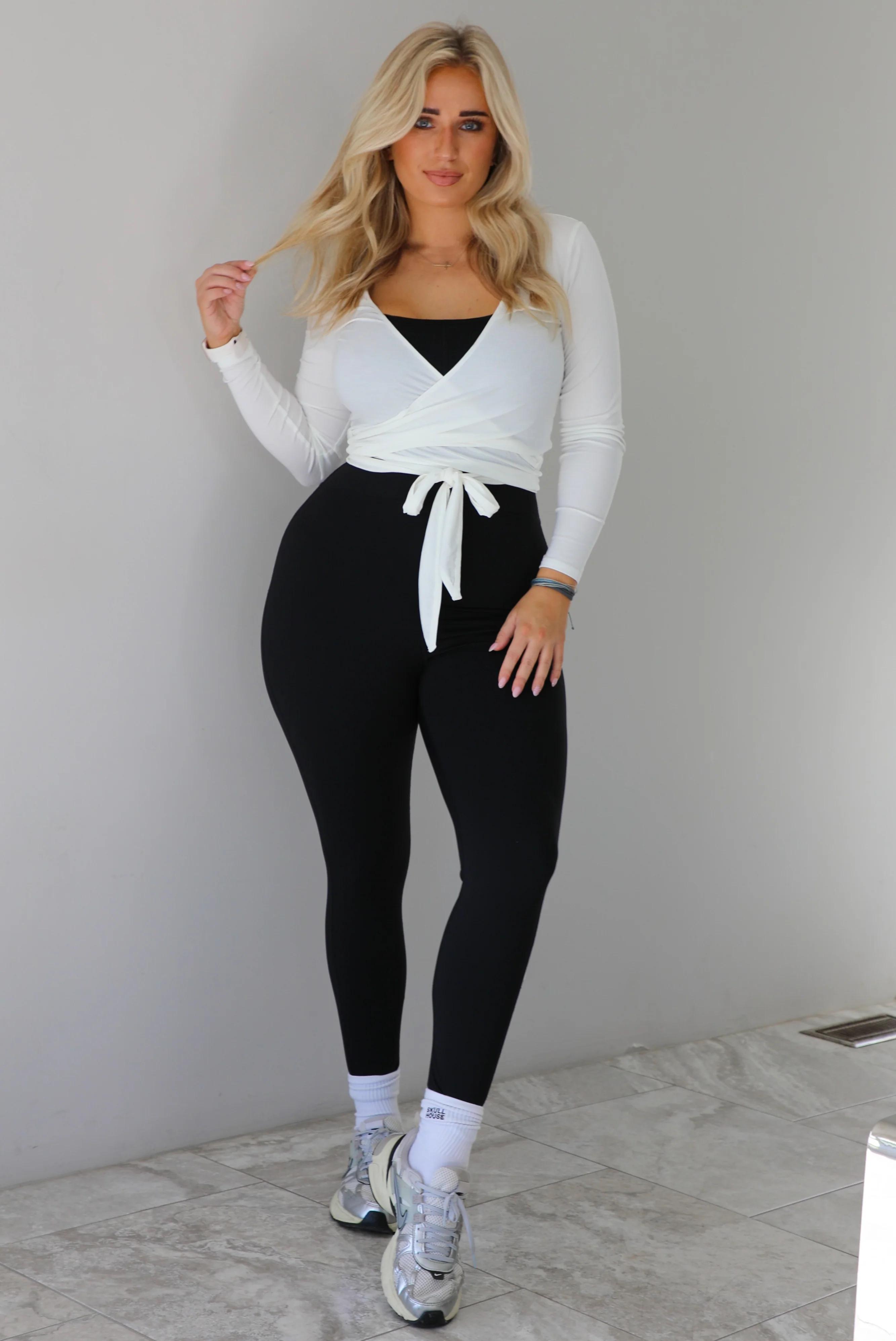 To The Ballet Wrap Top: White - Image 5