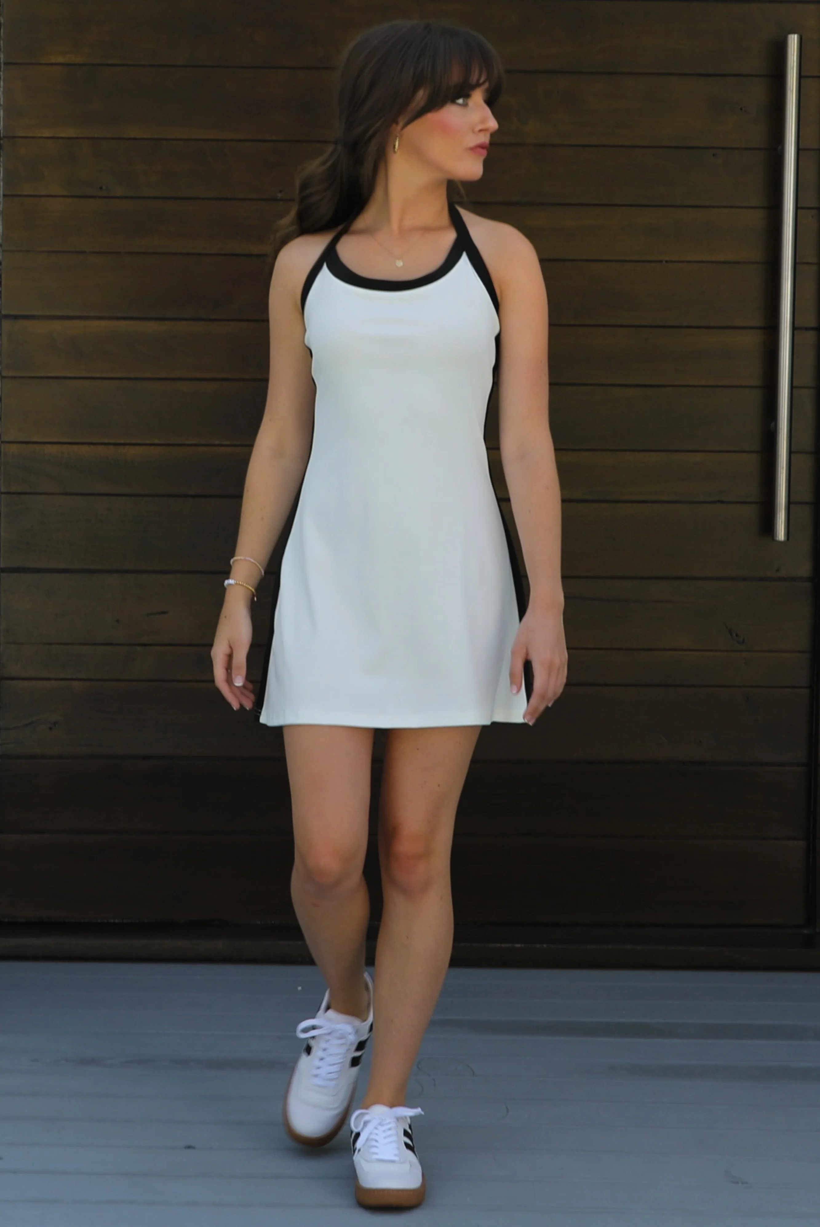 Wait On Me Dress: White/Black - Image 11