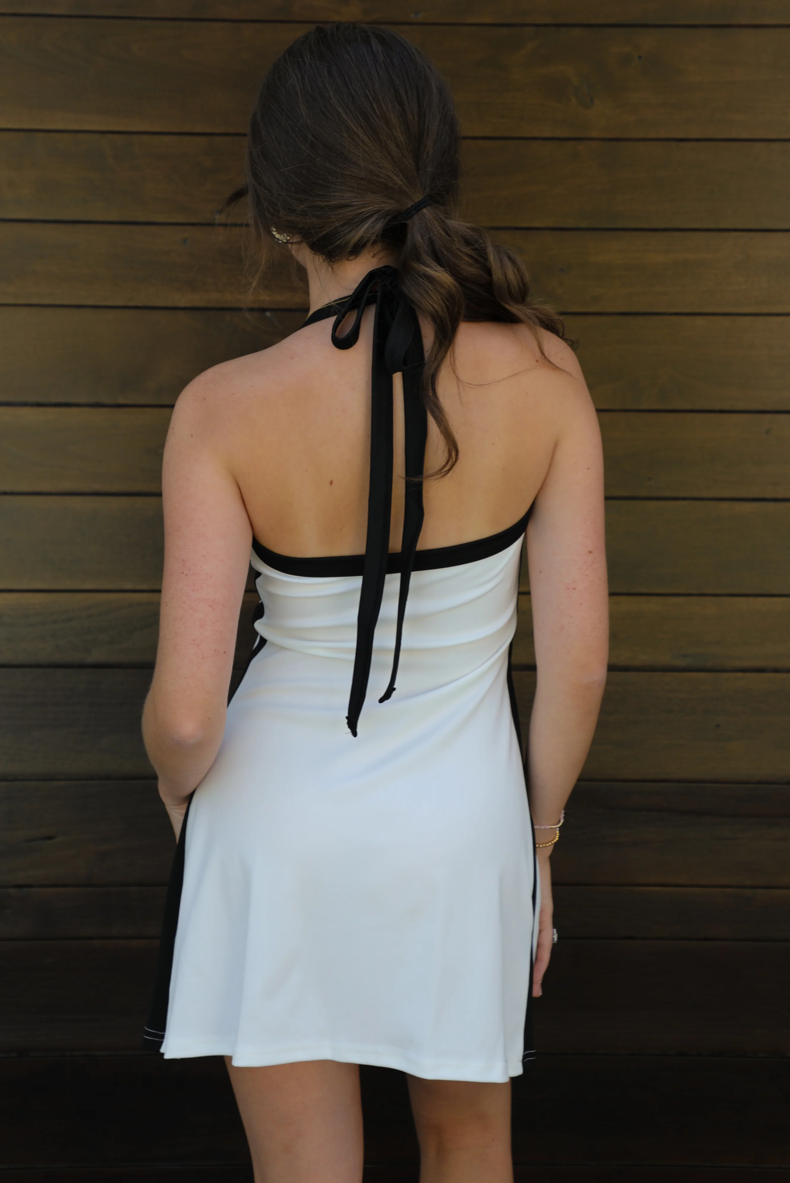 Wait On Me Dress: White/Black - Image 8