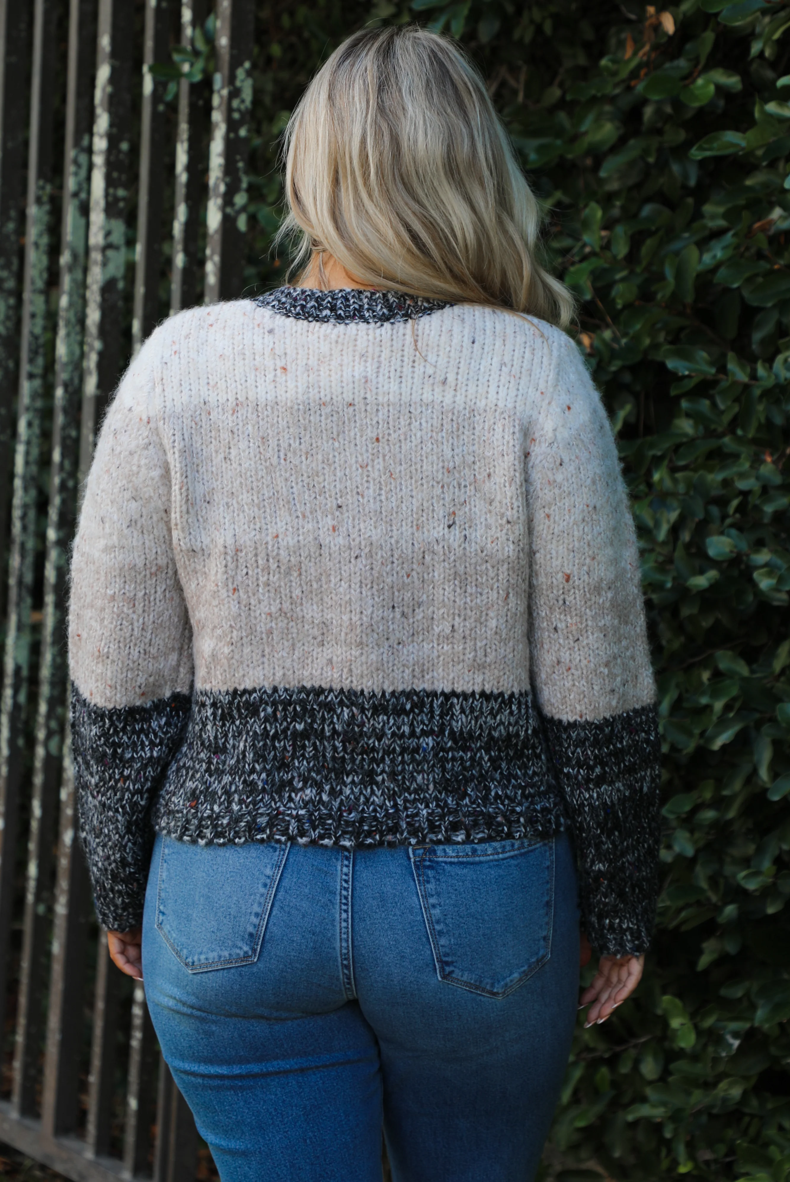 Winter Day Cardigan: Taupe/Multi - Image 5