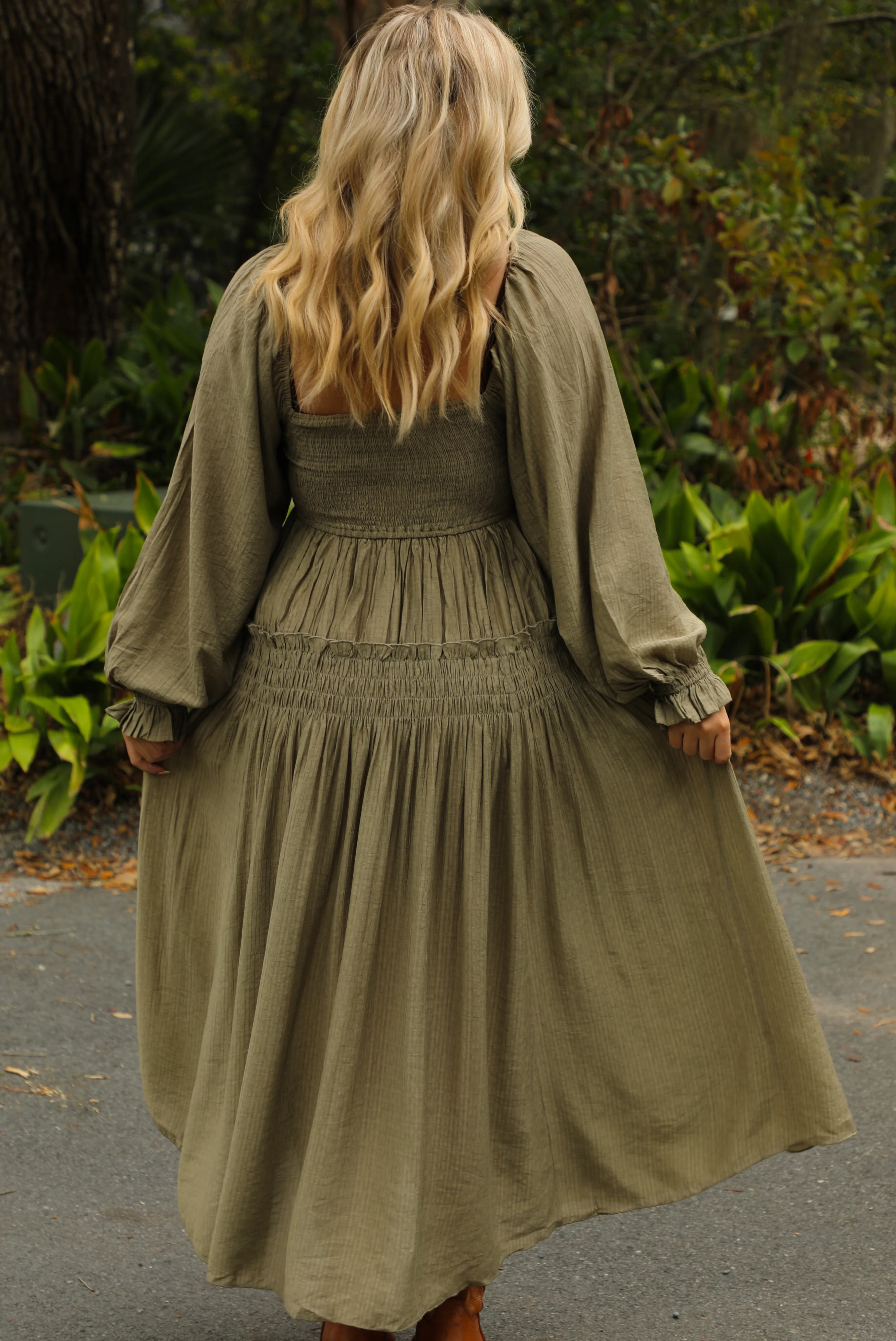 With Intention Maxi Dress: Olive - Image 6